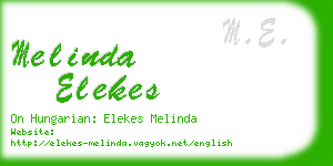 melinda elekes business card